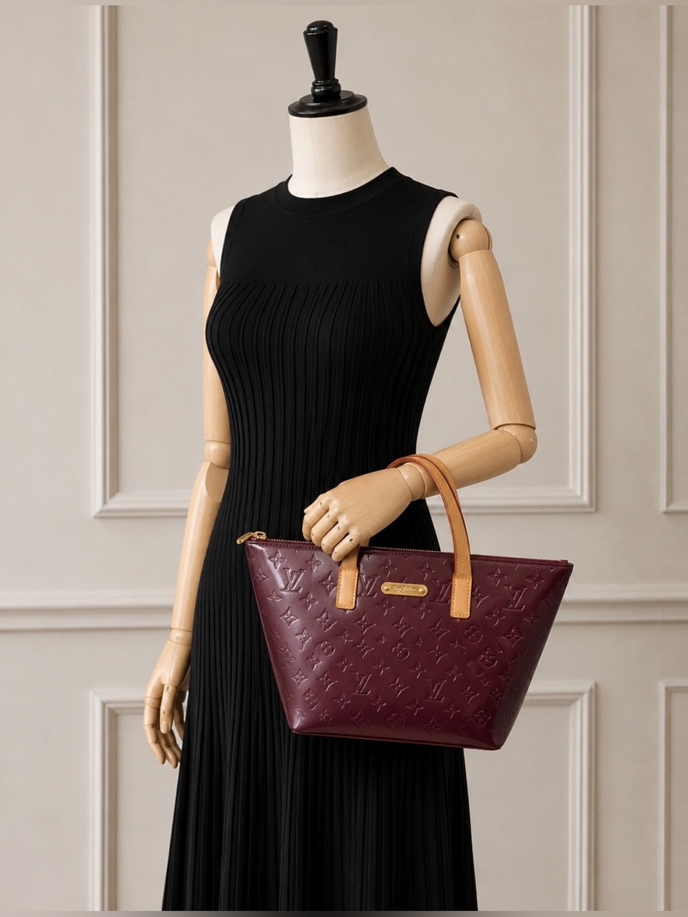 Louis Vuitton Bellevue Violette PM Monogram Vernis Tote Handbag Bag & Dust Cover